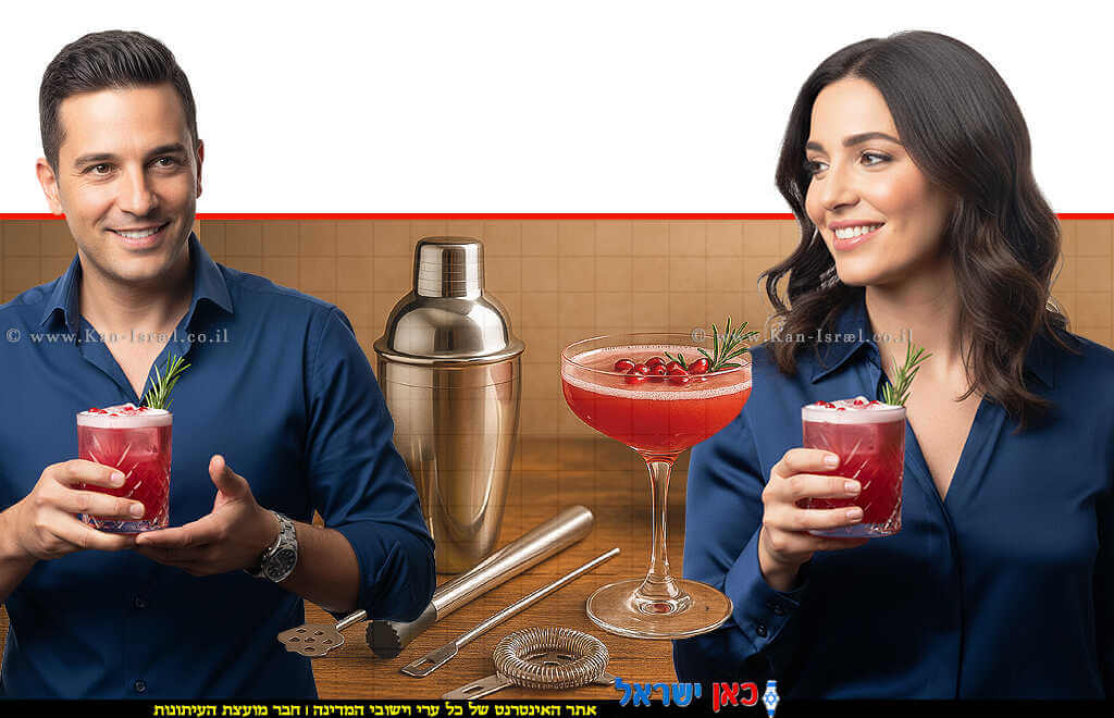 אישה וגבר לוגמים לחג קוקטייל חגיגי "שנה מתוקה" מרענן ומרגש ברקע: משקה מיוחד מבית סולתם | בינה מלאכותית של Gemini Google | עיבוד צילום: שולי סונגו© אישה וגבר לוגמים לחג קוקטייל חגיגי "שנה מתוקה" מרענן ומרגש ברקע: משקה מיוחד מבית סולתם | בינה מלאכותית של Gemini Google | עיבוד צילום: שולי סונגו©