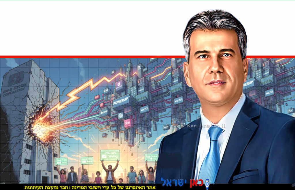 אלי כהן שר האנרגיה ברקע: המעבר לספק פרטי ותחרות במשק החשמל | בינה מלאכותית של Gemini Google | עיבוד: Photolab | עיבוד צילום: שולי סונגו© אלי כהן שר האנרגיה ברקע: המעבר לספק פרטי ותחרות במשק החשמל | בינה מלאכותית של Gemini Google | עיבוד: Photolab | עיבוד צילום: שולי סונגו©