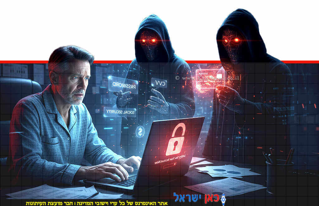 מבצעי הונאה פיננסיות במתקפות סייבר הפוגעת בפעילות הפיננסית ובאמון הציבור בבנקים ובכרטיסי האשראי | הדמייה של בינה מלאכותית של Gemini Google | עיבוד צילום: שולי סונגו©