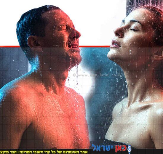 מכון התקנים דילמה ב-חורף שימוש במים רותחים או פושרים? טיפים לחימום מים יעיל ובטוח, הדמייה זוג במקלחת | בינה מלאכותית של Gemini Google | עיבוד צילום: שולי סונגו©