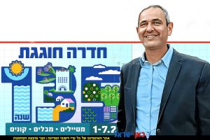 חדרה, בחג ט"ו בשבט יום ההולדת של העיר בת 135 ראש העיר ניר בן חיים | צילום: דוברות עיריית חדרה | עיבוד: Photolab | עיבוד צילום: שולי סונגו©