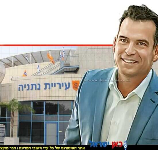 ראש העיר נתניה מר אבי סלמה ברקע בניין עיריית נתניה | צילום-רותי-ברמן | עיבוד: Photolab | עיבוד צילום: שולי סונגו©