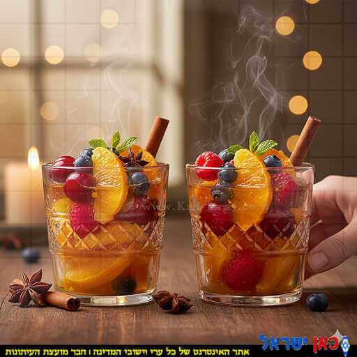 השילוב המנצח; המיץ הסחוט של "פרימור" קינוח מרענן; פלחי תפוז ופירות יער בסיידר חם ומתובל | הדמייה של בינה מלאכותית של Gemini Google | עיבוד צילום: שולי סונגו© השילוב המנצח; המיץ הסחוט של "פרימור" קינוח מרענן; פלחי תפוז ופירות יער בסיידר חם ומתובל | הדמייה של בינה מלאכותית של Gemini Google | עיבוד צילום: שולי סונגו©