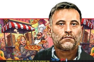 שלום דדון (52), בעל פיצרייה בראש העין, נאשם באישום מזעזע על התעללות מינית בקטינות בגילאי 15–18 שהועסקו אצלו | הדמייה של בינה מלאכותית של Gemini Google | עיבוד: Photolab שולי סונגו ©