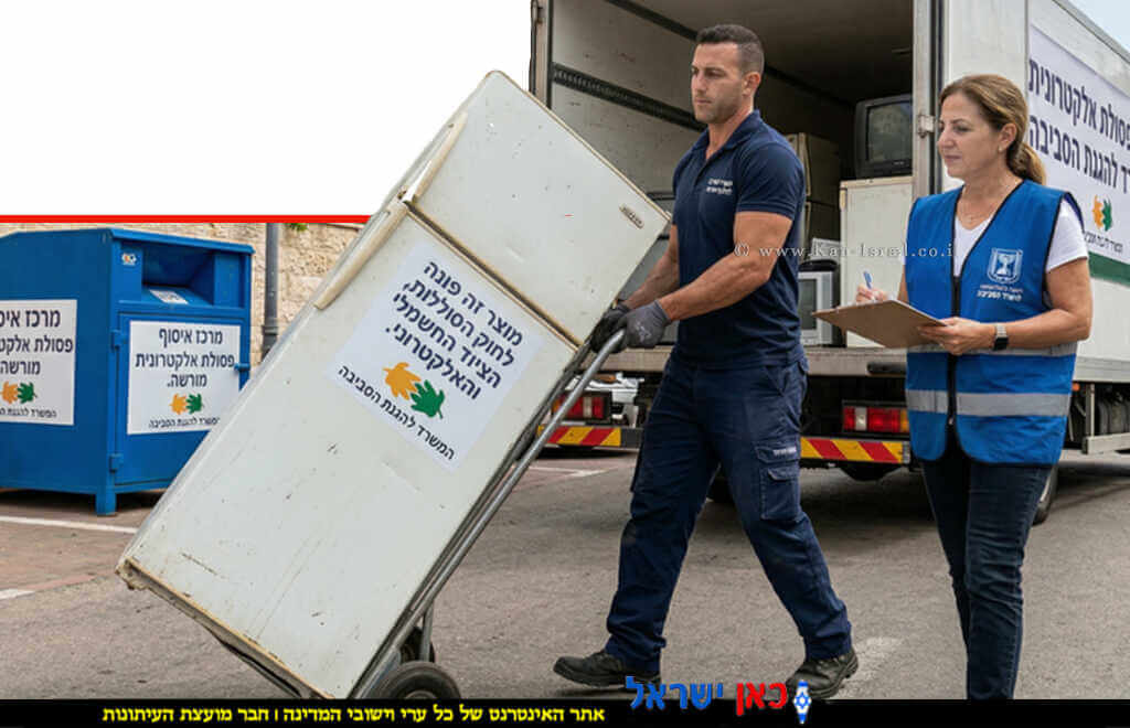 פינוי מכשירי החשמל הישנים שלכם מהבית, המשרד להגנת הסביבה קובע אל תשלמו על כך | צילום: הדמייה Gemini Google | עיבוד: שולי סונגו ©
