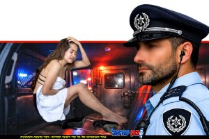 הדמייה של שוטר לשעבר וקטינה בת 15, שהייתה נתונה למרותו בתוך ניידת | עיבוד: Gemini Google | עיצוב: שולי סונגו©