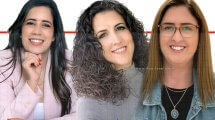 שדרת ניהול נשית של עיריית חדרה, מימין: עו"ד נילי הראלי, סיון לקרב ורו"ח מורן לאון | צילום: עיריית נתניה | עיבוד: AI | עיצוב: שולי סונגו©