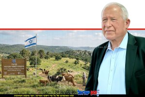 שר החקלאות וביטחון המזון, חה״כ אבי דיכטר ברקע: מגדל בקר | עיבוד: Gemini Google | עיצוב: שולי סונגו©