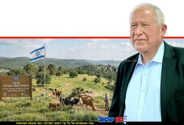 שר החקלאות וביטחון המזון, חה״כ אבי דיכטר ברקע: מגדל בקר | עיבוד: Gemini Google | עיצוב: שולי סונגו©