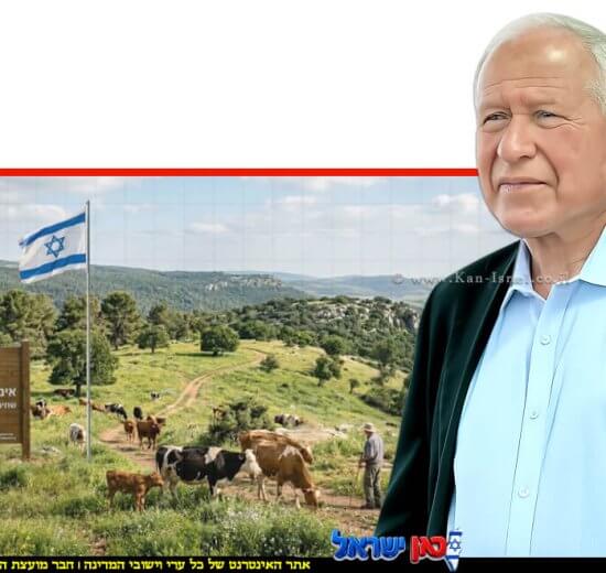 שר החקלאות וביטחון המזון, חה״כ אבי דיכטר ברקע: מגדל בקר | עיבוד: Gemini Google | עיצוב: שולי סונגו©