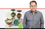יובל מלאך, סמנכ"ל השיווק והמכירות של חב' אחוה, צנצנות טחינה גולמית של "אחוה המכסים פונים קדימה ומציגים בבירור המדבקות החדשות והסימון הירוק של משרד הבריאות | עיבוד: Gemini Google | עיצוב: שולי סונגו©