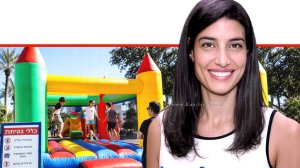 חן מחלב כהן אחראית תחום יחסי ציבור של מוסד התקנים הישראלי ברקע: מתקן מתקן מתנפח לילדים | עיבוד: Gemini Google | עיצוב: שולי סונגו©