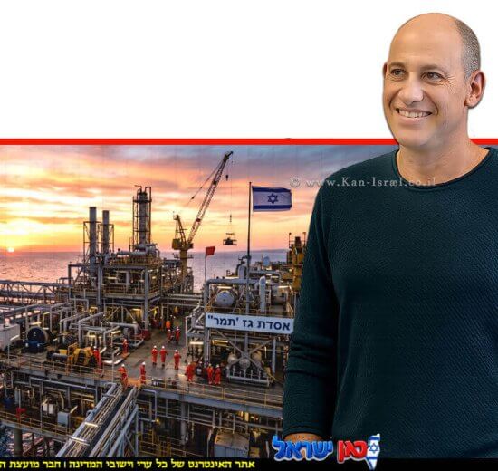 משה גראזי ​מנהל רשות הגז הטבעי, משרד האנרגיה | צילום: משרד האנרגיה©אסדת גז ישראלית בלב ים על רקע שקיעה | עיבוד: Gemini Google | עיצוב: שולי סונגו©