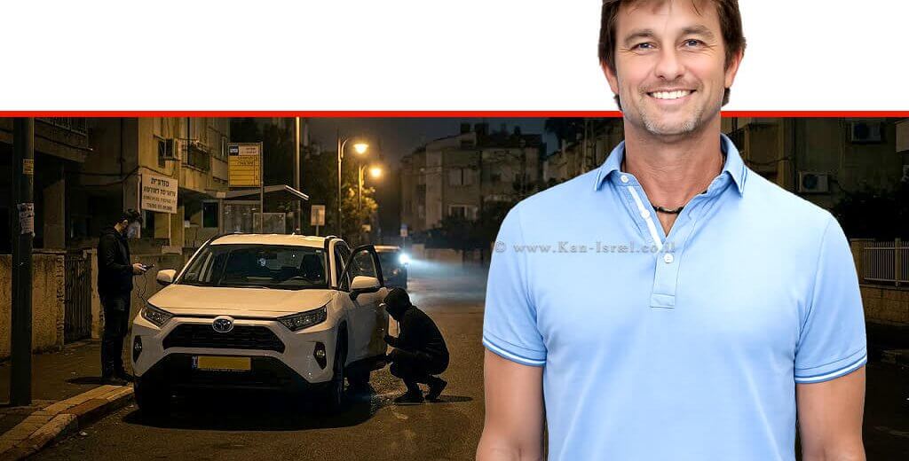 ניר שרצקי, מנכ"ל חברת איתוראן, ברקע פורצים בלילה ברחוב עירוני | עיבוד: Gemini Google | עיצוב: שולי סונגו©