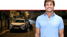 ניר שרצקי, מנכ"ל חברת איתוראן, ברקע פורצים בלילה ברחוב עירוני | עיבוד: Gemini Google | עיצוב: שולי סונגו©