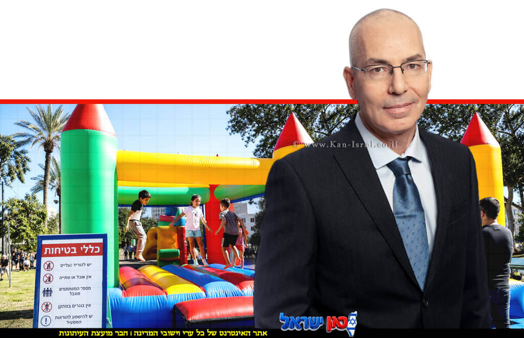 מנכ"ל מכון התקנים הישראלי הוא ד"ר גלעד גולוב ברקע מתקן מתנפח לילדים | עיבוד: Gemini Google | עיצוב: שולי סונגו© מנכ"ל מכון התקנים הישראלי הוא ד"ר גלעד גולוב ברקע מתקן מתנפח לילדים | עיבוד: Gemini Google | עיצוב: שולי סונגו©