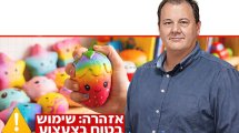 הממונה על התקינה במשרד הכלכלה והתעשייה, המהנדס איגור דוסקלוביץ, לנקוט במשנה זהירות בשימוש בצעצועי "סקוושי" | עיבוד: Gemini Google | עיצוב: שולי סונגו©