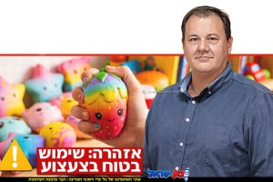 הממונה על התקינה במשרד הכלכלה והתעשייה, המהנדס איגור דוסקלוביץ, לנקוט במשנה זהירות בשימוש בצעצועי "סקוושי" | עיבוד: Gemini Google | עיצוב: שולי סונגו©