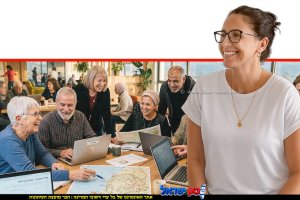 מנהלת תחום הבריאות באשכול גליל מערבי, הגב' פנינה מאירוביץ, גמלאים בשנות ה-60 וה-70 לחייהם | עיבוד: Gemini Google | עיצוב: שולי סונגו©