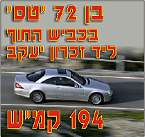 נהג בן 72 נתפס בכביש החוף ליד זכרון יעקב כשהוא נוהג במהירות של 194 קמ