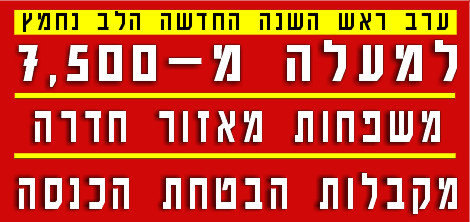 המוסד לביטוח לאומי: 7,500 משפחות מאזור חדרה נזקקות להבטחת הכנסה