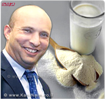 שר הכלכלה מר נפתלי בנט מוריד את המכס בכ-80% על מוצרי חלב