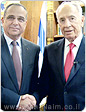 נשיא המדינה שמעון פרס, נפרד בברכות מנשיא התאחדות התעשיינים מר שרגא ברוש